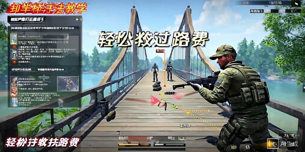 和平精英堵桥打法教学，轻松收割过路费！